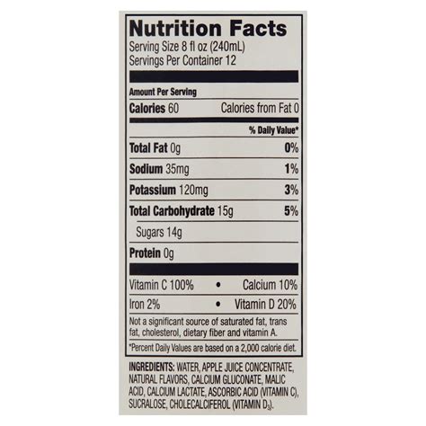 Apple Juice Nutrition Facts | Besto Blog