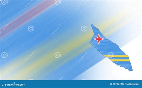 Map of Aruba, flag map stock image. Image of borders - 257224943