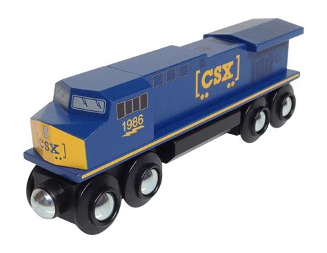 CSX Diesel Locomotive wooden train | Choo Choo Track & Toy Co. | Wooden train, Track toy, Wooden ...