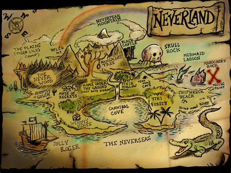 Neverland Map by Sketchbat on DeviantArt