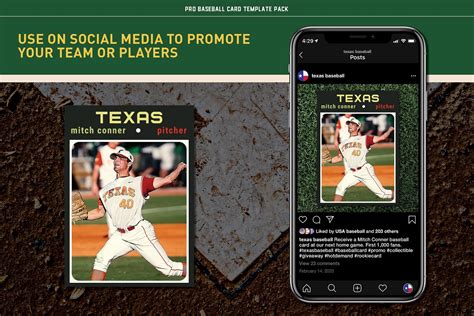 1970's Pro Baseball Card Templates | Creative Photoshop Templates ~ Creative Market