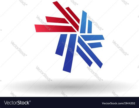 Abstract snowflake symbol Royalty Free Vector Image