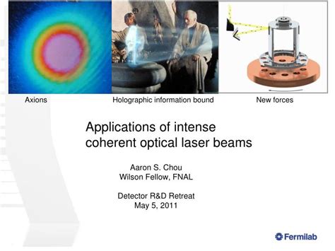 PPT - Applications of intense coherent optical laser beams PowerPoint ...