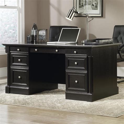 Sauder Avenue Eight Executive Desk in Wind Oak | Nebraska Furniture Mart