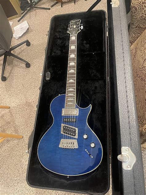 Epiphone Nighthawk Custom Reissue 2015 - Transparent Blue | Reverb