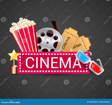 Cinema icons concept stock vector. Illustration of movie - 44813633