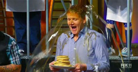 Watch Gordon Ramsay get drenched in maple syrup during MasterChef ...