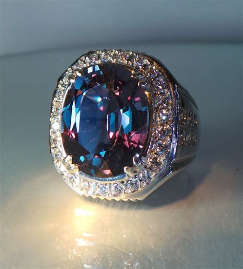 Natural Alexandrite Ring 12.5 cts - YouTube | Mens gemstone rings, Alexandrite jewelry, Gemstone ...