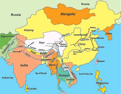 Tibetan Plateau On World Map