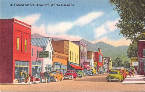 Andrews North Carolina Main Street Antique Postcard (J5903) - Mary L. Martin Ltd. Postcards