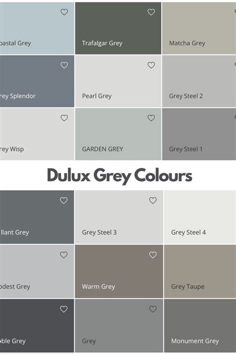 Dulux Grey Colour Chart: The Dulux Grey Colours - Sleek-chic UK Home Interiors Blog in 2023 ...