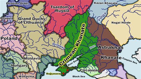 Crimean Khanate and surroundings in 1550: : r/MapPorn