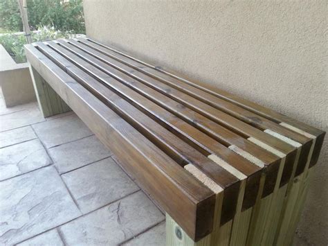 Simple Bench Plans Outdoor Furniture DIY 2x4 Lumber Patio Furniture ...