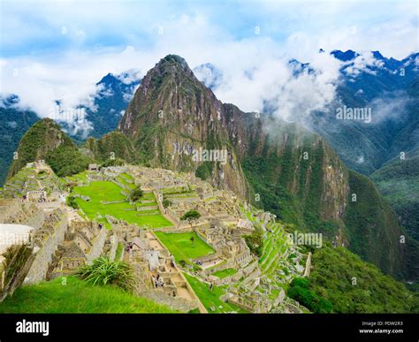 Panoramic Scenery of Machu Picchu Peru Stock Photo - Alamy