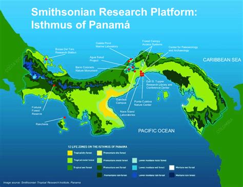 Isthmus Of Panama On World Map - United States Map