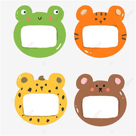 Cute Name Tag Clipart Transparent PNG Hd, Cute Name Tag Animals ...