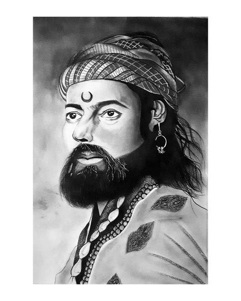 Chhatrapati Shivaji maharaj pencil sketch | Charcoal sketch, Pencil ...