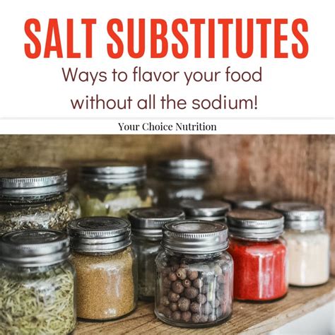 Salt Substitutes - Your Choice Nutrition