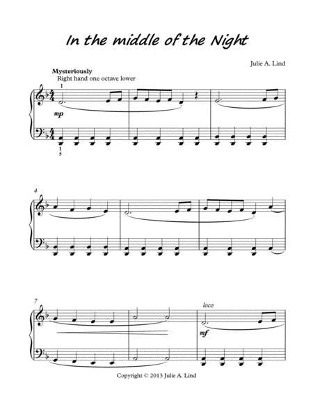 In the middle of the Night: piano solo | Sheet music, Digital sheet ...