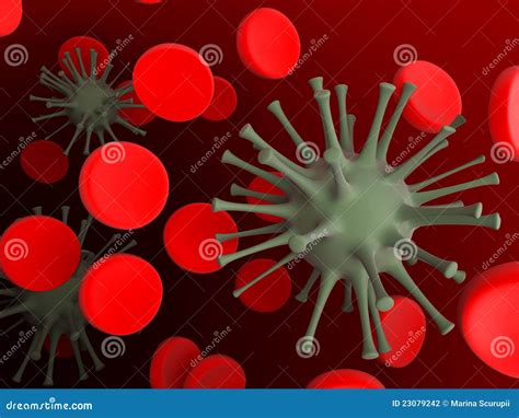 Micro virus cells stock illustration. Illustration of genetic - 23079242