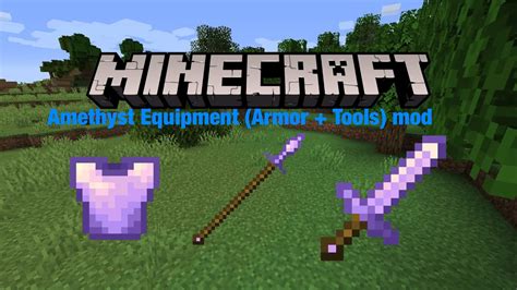 Minecraft Amethyst Equipment! (Armor + Tools mod) - YouTube