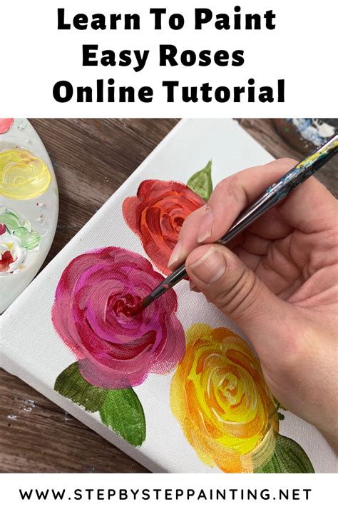 How To A Rose - Easy & Simple - Step By Step Painting