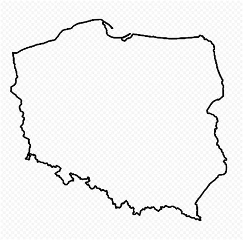 Poland Outline Map PNG | World map silhouette, Belgium map, Japan map