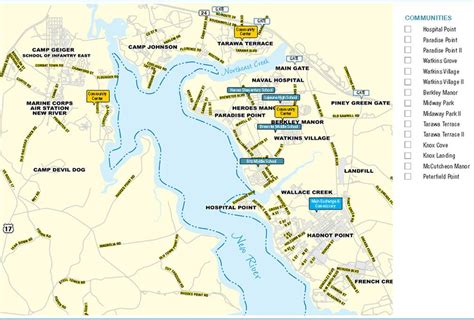 Camp Lejeune Marine Base Map