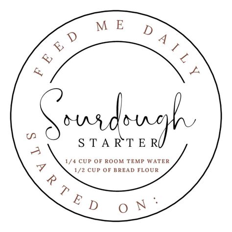 Sourdough Starter Fresh Bread Starter Sourdough Feeding Sourdough Digital Product Print at Home ...