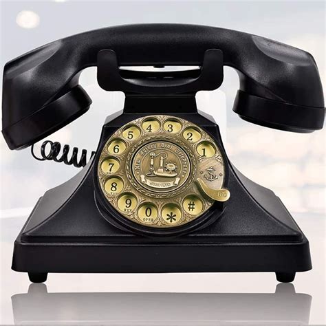 IRISVO Rotary Dial Telephone Retro Old Fashioned Landline For Home and ...