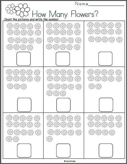 Count and Write - Spring Math Numbers 10 to 20 | Made By Teachers ...