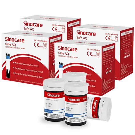 sinocare Blood Glucose Test Strips x 200 (for Safe AQ Smart and Safe AQ ...