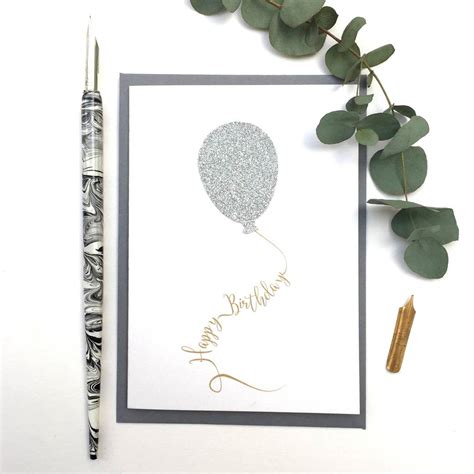 Happy Birthday Glitter Balloon By The Hummingbird Card Company