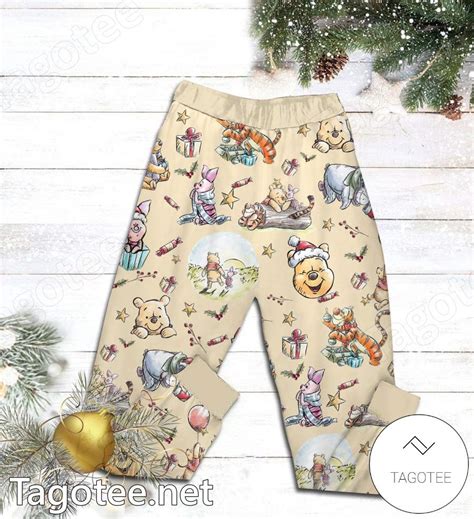 Winnie The Pooh Dancing Like Tigger Shine Like Eeyore Pajamas Set - Tagotee