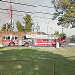 Tiller ladder fire truck in Atlanta, GA (Google Maps)
