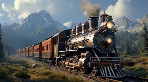 Premium AI Image | Steam train HD 8K wallpaper Stock Photographic Image