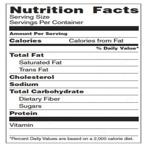 Blank Nutrition Facts Label Template Word Doc : blank food label ...