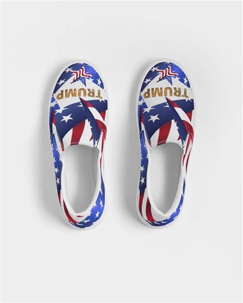 Trump Slip on Shoes Canvas Trump Maga Shoes Canvas Patriotic Tennis ...