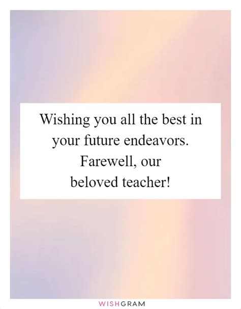 Wishing You All The Best In Your Future Endeavors. Farewell, Our ...