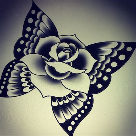 I can't wait to tattoo this lovely rose/butterfly. #tattoo #tattoodesign #tattooshop … | Rose ...