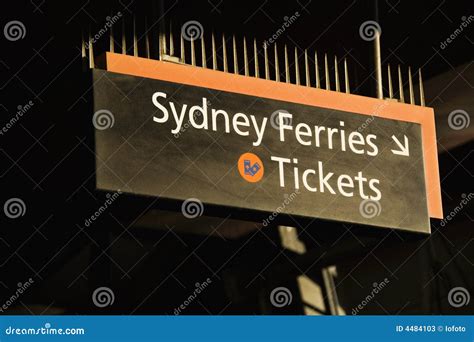 Ferry Tickets, Sydney Australia. Stock Image - Image of ferry, destination: 4484103