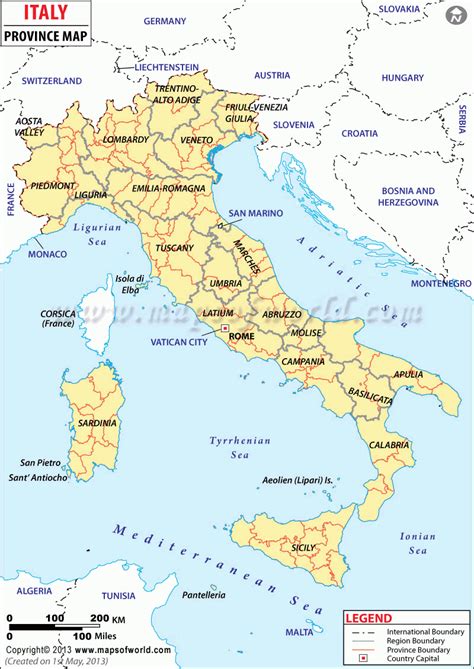 Provinces of Italy, Italy Provinces