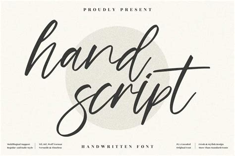 Hand Script Font - Dfonts