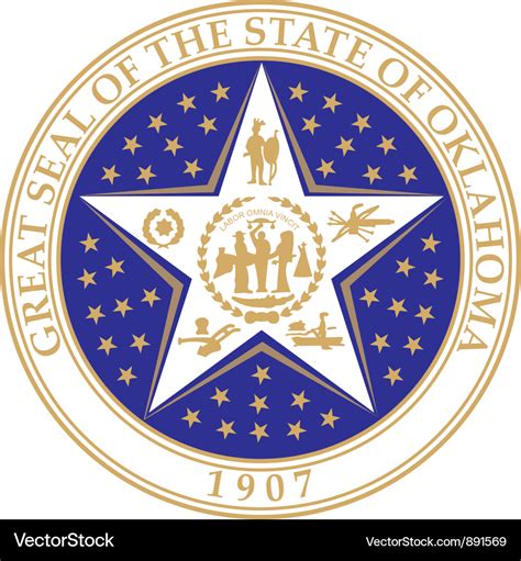 Oklahoma seal Royalty Free Vector Image - VectorStock