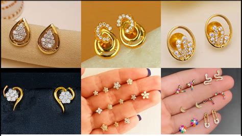 2 grams Gold Earrings Designs with Price || LIFESTYLE GOLD - YouTube