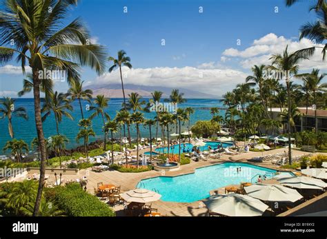 Wailea Beach Marriott Resort Spa swimming pool area Maui Hawaii Stock Photo - Alamy