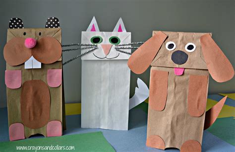 Easy Paper Bag Puppets You Can Make With Household Items | Titeres de animales, Artesanía de ...