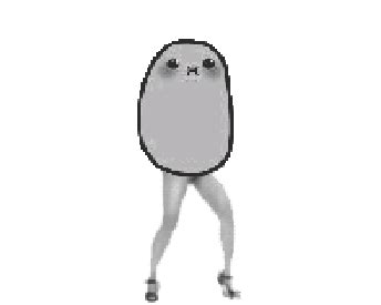 Dance Potato Sticker - Dance Potato Black And White - Discover & Share GIFs