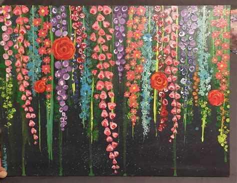 My latest acrylic | Flower art painting, Painting art projects, Acrylic painting flowers