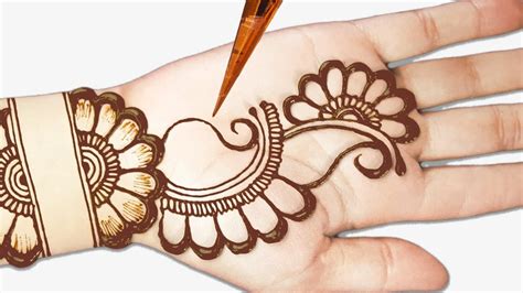 Easy mehndi designs for front hands - Easy beautiful mehndi - Simple Henna designs 2019 - YouTube